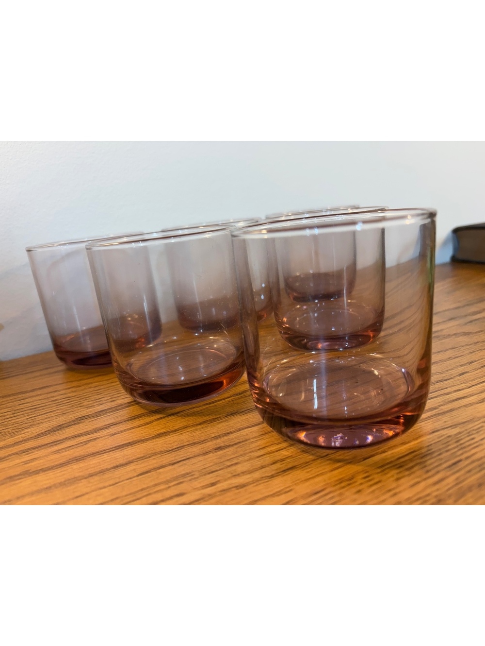 Vintage Mid-Century Anchor Hocking Plum Purple Lowball Glasses - Set of 6